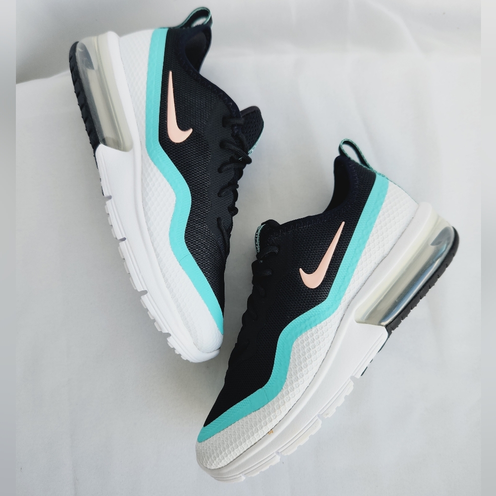 6 WOMEN'S NIKE AIR MAX SEQUENT 4.5 BLACK AQUA BQ8824-002 RUNNING SNEAKERS